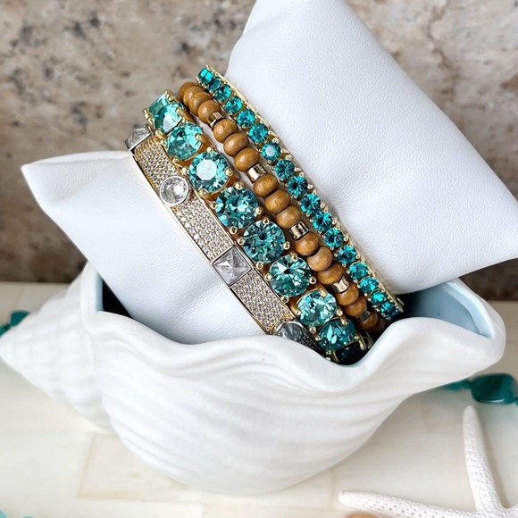 Park Lane Turquoise Micro Impression Bracelet NWT - Picture 4 of 5